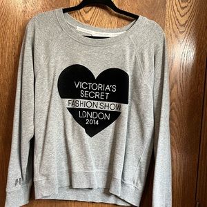 Victoria Secret fleece sweatshirt. Gray. size Large.